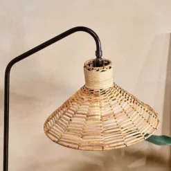 Nkuku New Arrivals Hathwa Rattan Desk Lamp