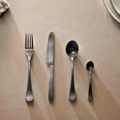 Nkuku Huri Cutlery Set - Burnt Silver (Set Of 16)