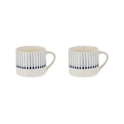 Nkuku Iba Large Ceramic Mug - Indigo (Set Of 2) Tableware