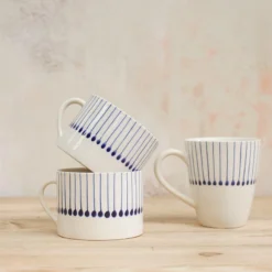 Nkuku Iba Large Ceramic Mug - Indigo (Set Of 2) Tableware
