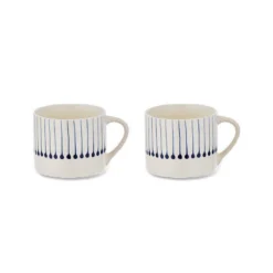 Nkuku Iba Small Ceramic Mug - Indigo (Set Of 2) Tableware