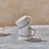 Nkuku Iba Small Ceramic Mug - Indigo (Set Of 2) Tableware