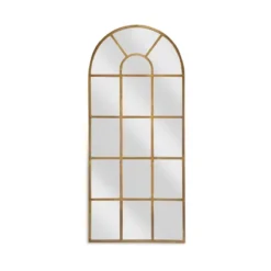 Nkuku Home Accessories Imoma Iron Full Length Arch Mirror - Brass