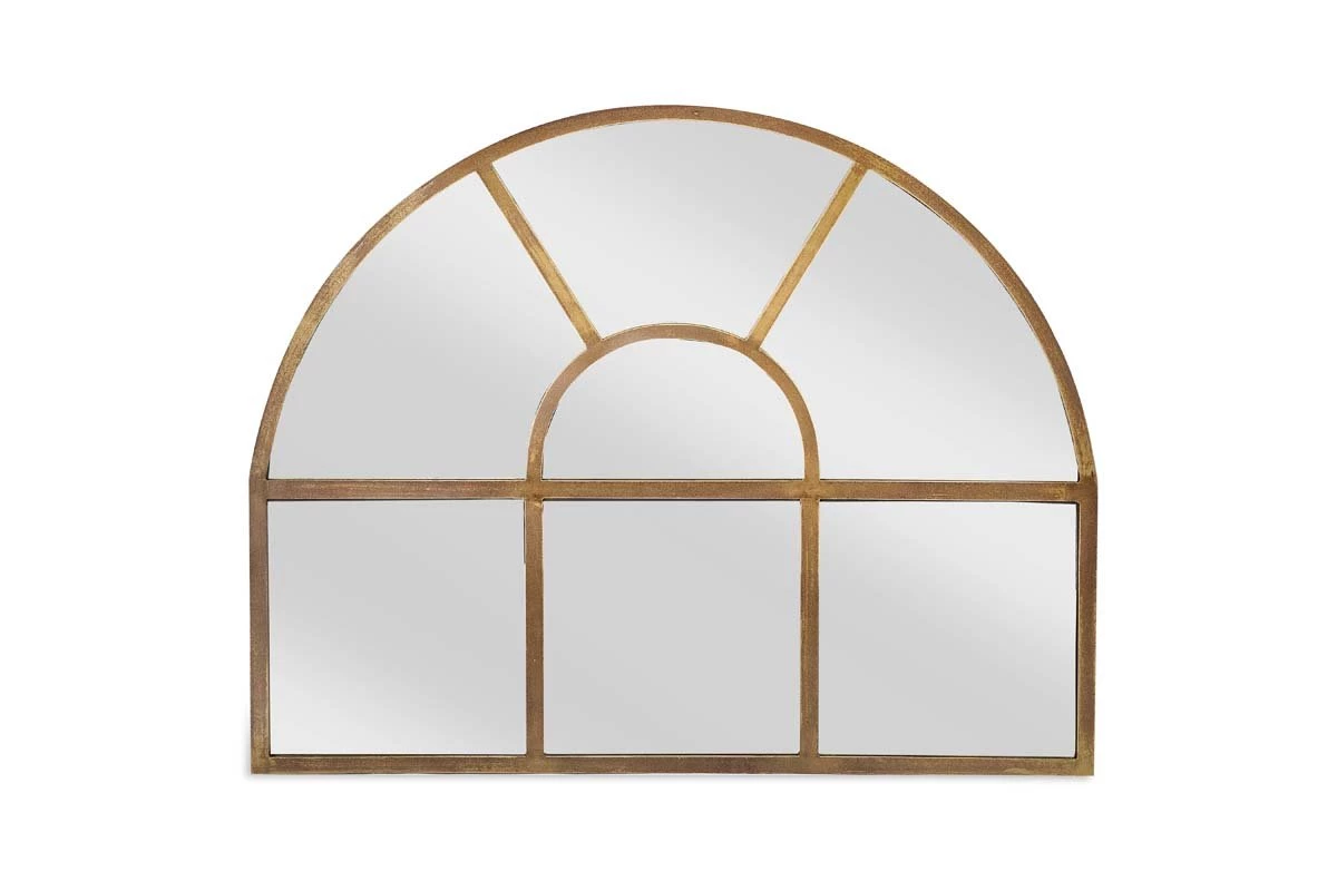 Nkuku Home Accessories Imoma Iron Overmantel Arch Mirror - Brass 6 Nkuku Home Accessories Imoma Iron Overmantel Arch Mirror - Brass