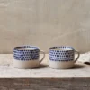 Nkuku Indigo Drop Large Mug (Set Of 2) Tableware