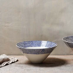 Nkuku Indigo Drop Serving Bowl