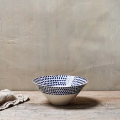 Nkuku Indigo Drop Serving Bowl