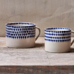 Nkuku Tableware Indigo Drop Small Mug (Set Of 2)