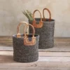Nkuku Soft Furnishings Indra Coil Basket - Charcoal