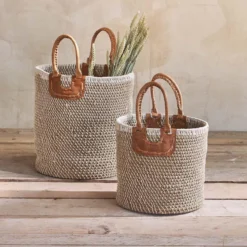 Nkuku Indra Coil Basket - Natural Soft Furnishings