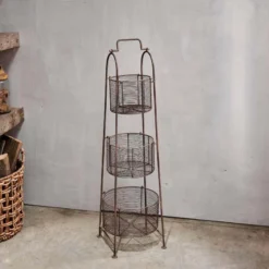 Nkuku Inkollu Three-Tiered Storage Stand Kitchen