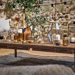 Nkuku Ishan Reclaimed Folding Dining & Coffee Table Living Room