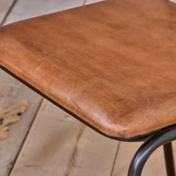 Nkuku Kitchen & Dining Room Iswa Leather & Rattan Dining Chair