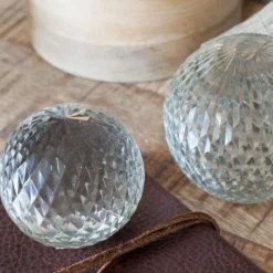 Nkuku Izna Glass Paperweight - Clear Glass