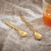 Nkuku Jahi Spoon Gift Set - Brushed Gold (Set Of 2) Tableware 1 Nkuku Jahi Spoon Gift Set - Brushed Gold (Set Of 2) Tableware