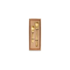 Nkuku Jahi Spoon Gift Set - Brushed Gold (Set Of 2) Tableware 9 Nkuku Jahi Spoon Gift Set - Brushed Gold (Set Of 2) Tableware