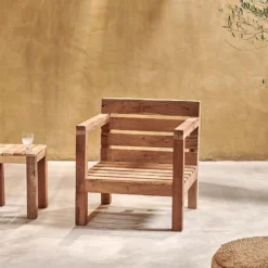 Nkuku Garden Furniture Jaisalmer Reclaimed Wood Armchair