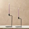 Nkuku Home Accessories Janya Candlestick - Antique Black