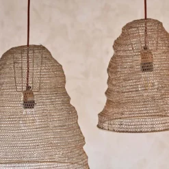 Nkuku Jatani Brass Wire Lampshade - Antique Brass Large