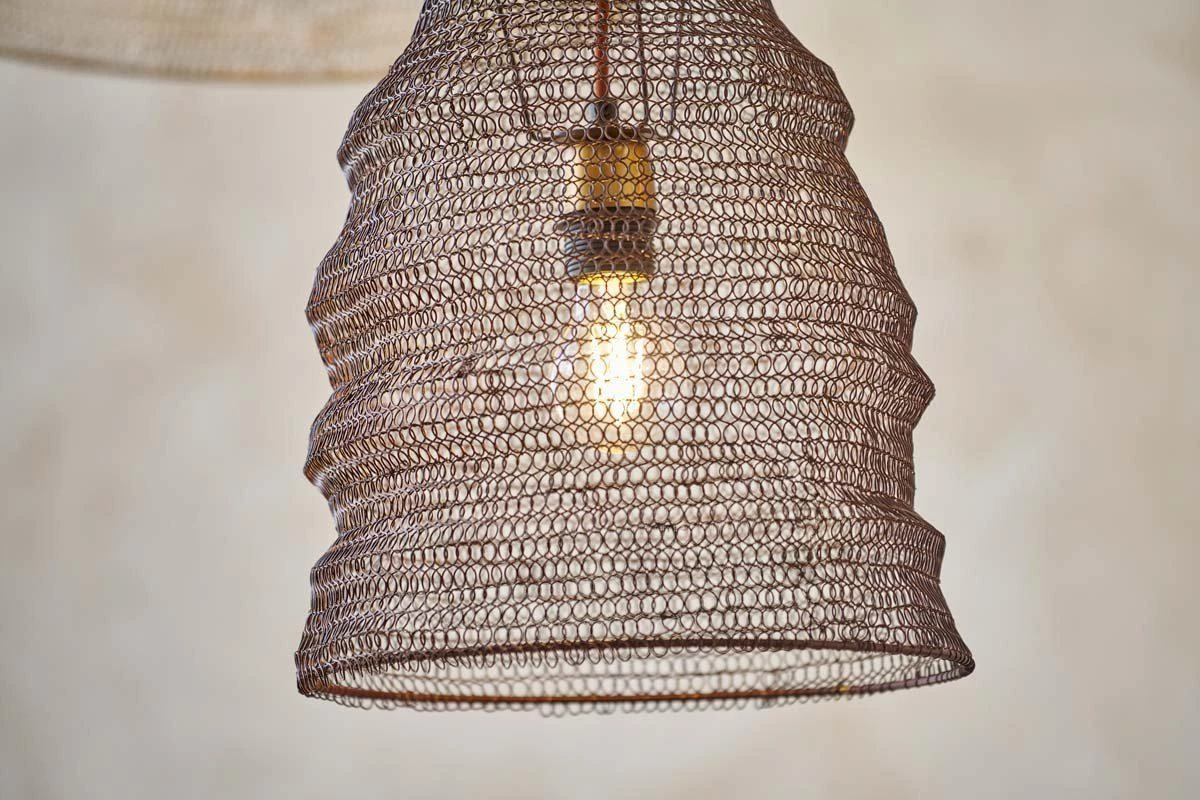 Nkuku Jatani Rust Wire Lampshade - Oval Large 6 Nkuku Jatani Rust Wire Lampshade - Oval Large