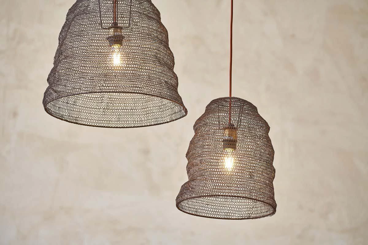 Nkuku Jatani Rust Wire Lampshade - Oval Large 7 Nkuku Jatani Rust Wire Lampshade - Oval Large