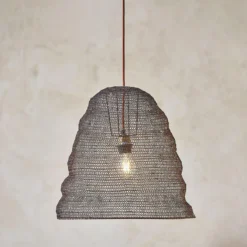 Nkuku Jatani Rust Wire Lampshade - Oval Large