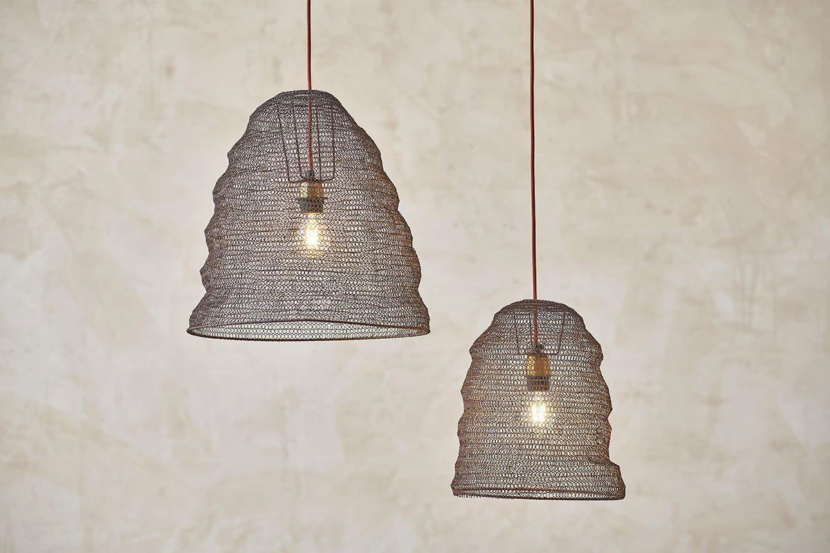 Nkuku Jatani Rust Wire Lampshade - Oval Large 4 Nkuku Jatani Rust Wire Lampshade - Oval Large