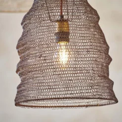 Nkuku Jatani Rust Wire Lampshade - Small Oval