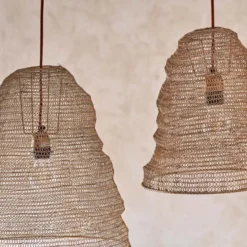 Nkuku Jatani Brass Wire Lampshade - Small Oval