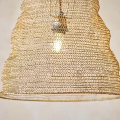 Nkuku Jatani Brass Wire Lampshade - Small Oval