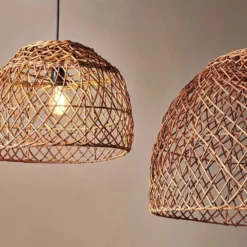 Nkuku Kaithur Rattan Dome Lampshade - Large