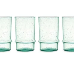 Nkuku New Arrivals Kaneti Bubble Tumbler - Aqua - Large (Set Of 4) 11 Nkuku New Arrivals Kaneti Bubble Tumbler - Aqua - Large (Set Of 4)
