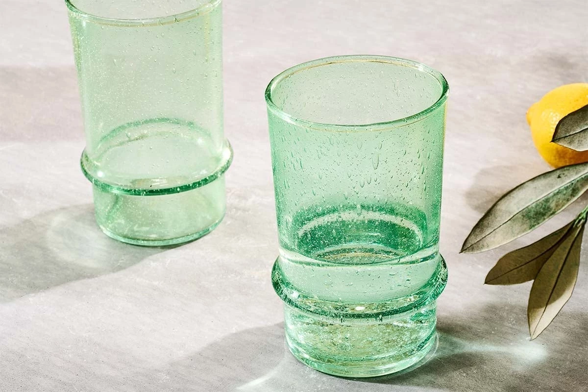 Nkuku New Arrivals Kaneti Bubble Tumbler - Aqua - Large (Set Of 4) 5 Nkuku New Arrivals Kaneti Bubble Tumbler - Aqua - Large (Set Of 4)