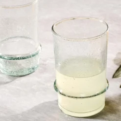 Nkuku New Arrivals Kaneti Bubble Tumbler - Clear - Large (Set Of 4)