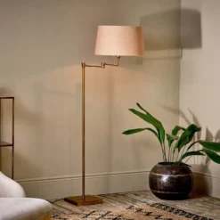 Nkuku Kara Floor Lamp - Brass Shop By Type
