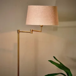 Nkuku Kara Floor Lamp - Brass Shop By Type