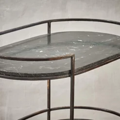 Nkuku Karoko Marble Drinks Table Living Room