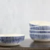 Nkuku Karuma Ceramic Cereal Bowl - Blue & White Tableware