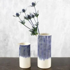 Nkuku Tableware Karuma Ceramic Jug - Blue & White