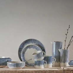 Nkuku Karuma Ceramic Plate - Blue & White