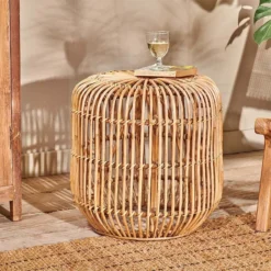 Nkuku New Arrivals Kedarpur Rattan Side Table