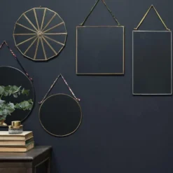 Nkuku Kiko Round Mirror - Brass