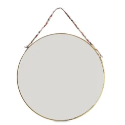 Nkuku Kiko Round Mirror - Brass