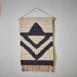 Nkuku Kilbo Hemp Wall Hanging - Triangles Home Accessories