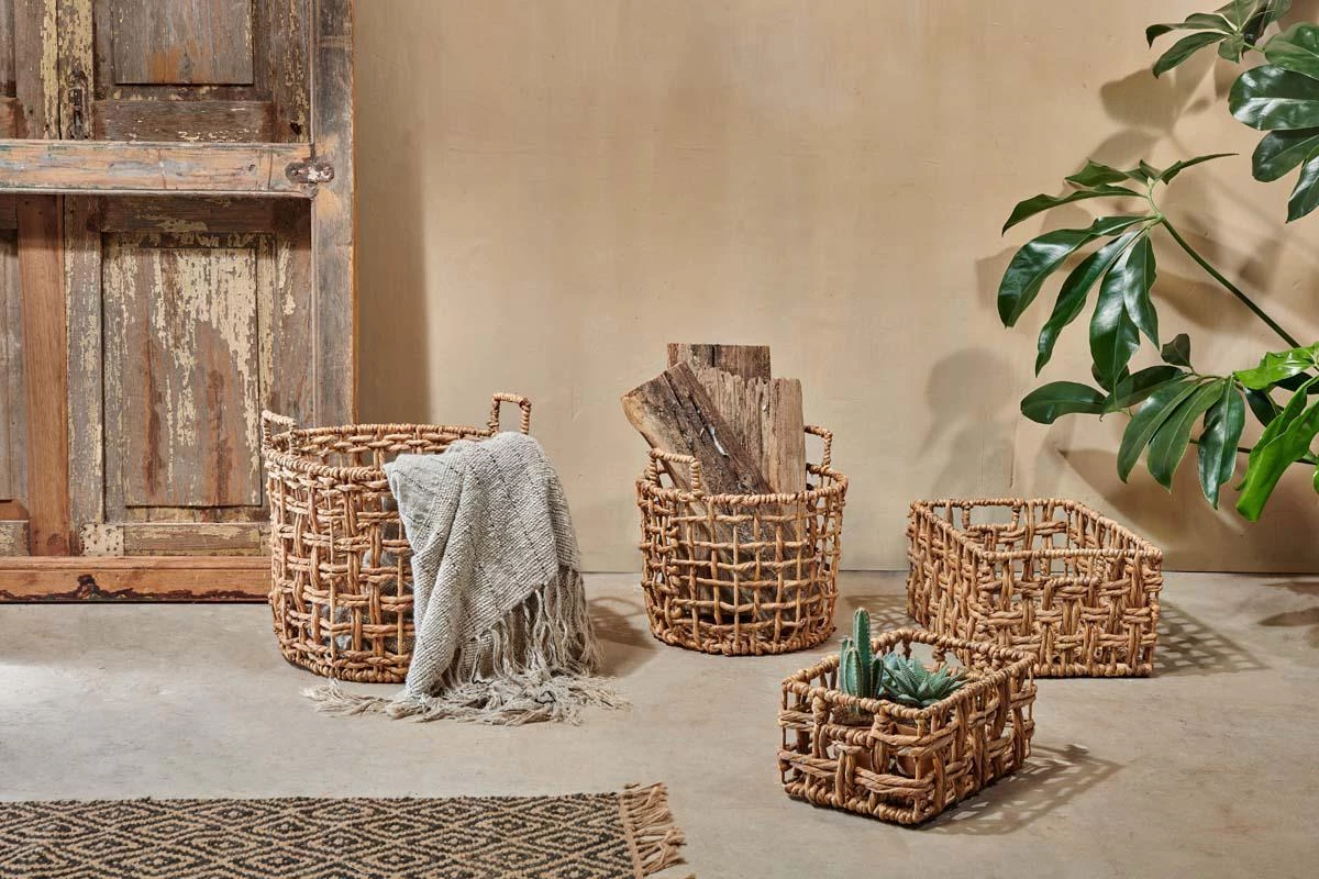 Nkuku Kora Round Storage Basket Soft Furnishings 6 Nkuku Kora Round Storage Basket Soft Furnishings