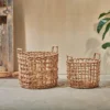 Nkuku Kora Round Storage Basket Soft Furnishings