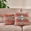 Nkuku New Arrivals Kutha Kilim Cushion Cover - Rust 2 Nkuku New Arrivals Kutha Kilim Cushion Cover - Rust