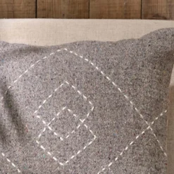 Nkuku Soft Furnishings Lamandi Recycled Cushion Cover - Grey