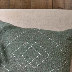 Nkuku Soft Furnishings Lamandi Recycled Cushion Cover - Moss