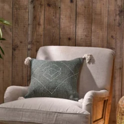 Nkuku Soft Furnishings Lamandi Recycled Cushion Cover - Moss